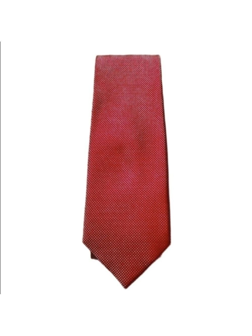 Tommy Hilfiger Silk Micro Dot Print Tie Classic Preppy Mens Red Navy Blue
